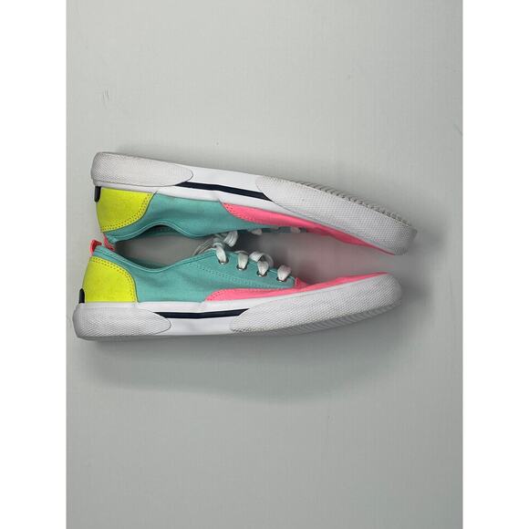 Sperry Women's Canvas Pink, Blue, Lime Green Sneakers size 4M SCK163953 - Picture 3 of 8